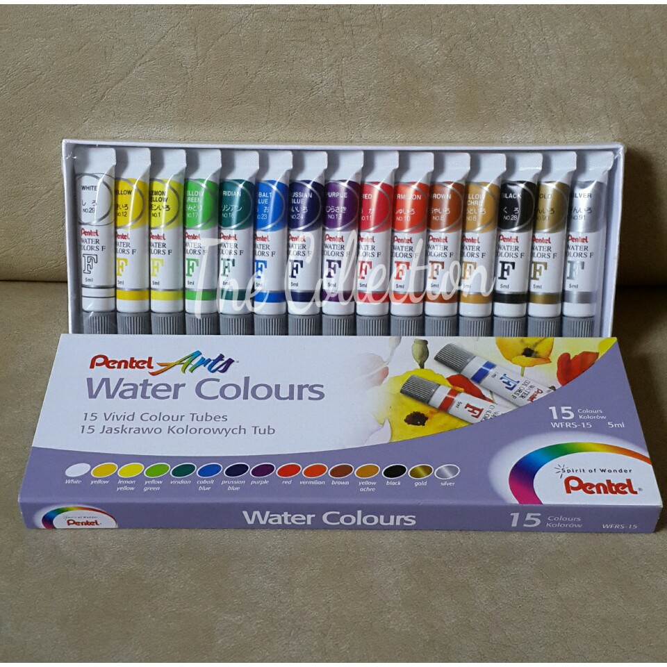 

ATK0319PT 15 warna Cat Air PENTEL WFRS 15 Watercolour Art color