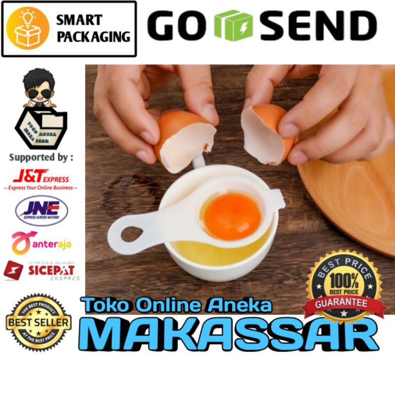 Makassar V61 pemisah kuning telur saringan kuning dari putih telur