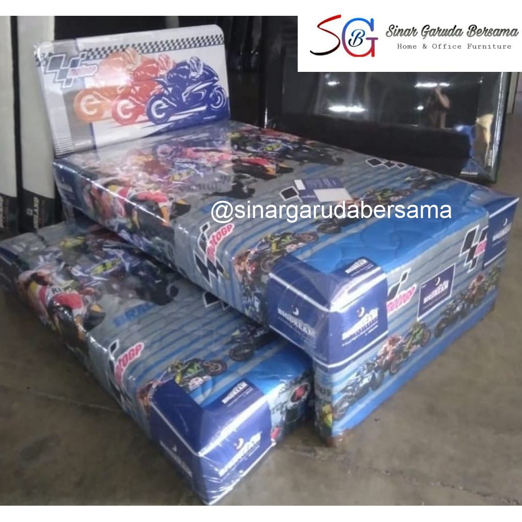 SPRING BED ANAK COWOK BIGDREAM BY BIGLAND KARAKTER MOTO GP / SPRINGBED 2IN1 ANAK