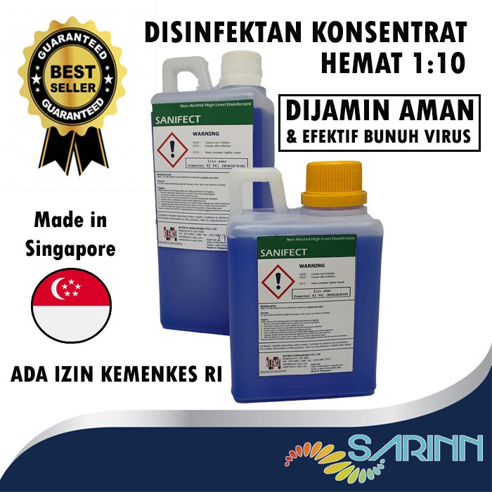 DISINFEKTAN SPRAY DESINFEKTAN DISINFECTANT KONSENTRAT HEMAT IZIN KEMENKES BPOM KLENCO SANIFECT