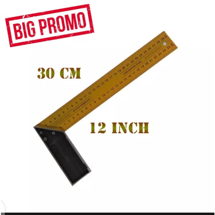 

SIKU TUKANG 30 CM Penggaris Siku 12 INCH MURAH