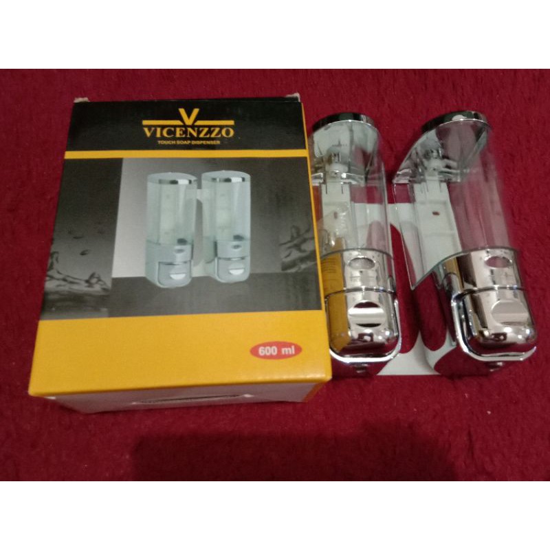Tempat Sabun Cair Tekan Vicenzzo 600ml / Touch Soap Dispenser