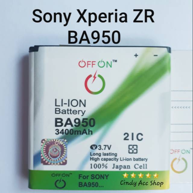 Baterai Battery Batre Sony Xperia ZR BA950 C5502 C5503 M36H Docomo Doublepower