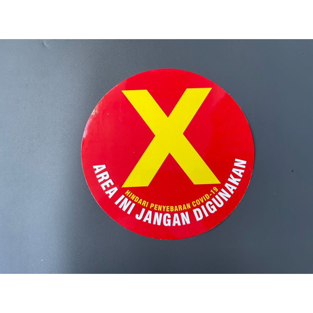 

Sticker jaga jarak | STIKER PHYSICAL DISTANCING | PETUNJUK AREA INI JANGAN DIGUNAKAN