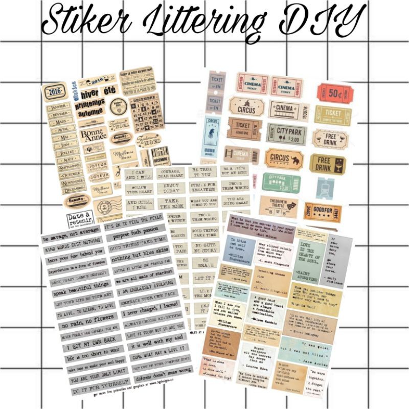 

Stiker Littering DIY Journal, Scrapbook , Hanbook, Diary, Case Hp,DLL