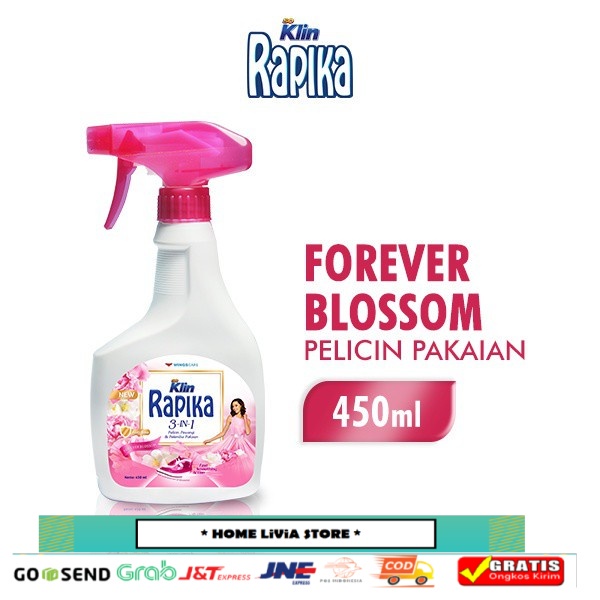 So Klin Rapika 3-In-1 Pelicin Pakaian - Forever Blossom Botol 450 ml