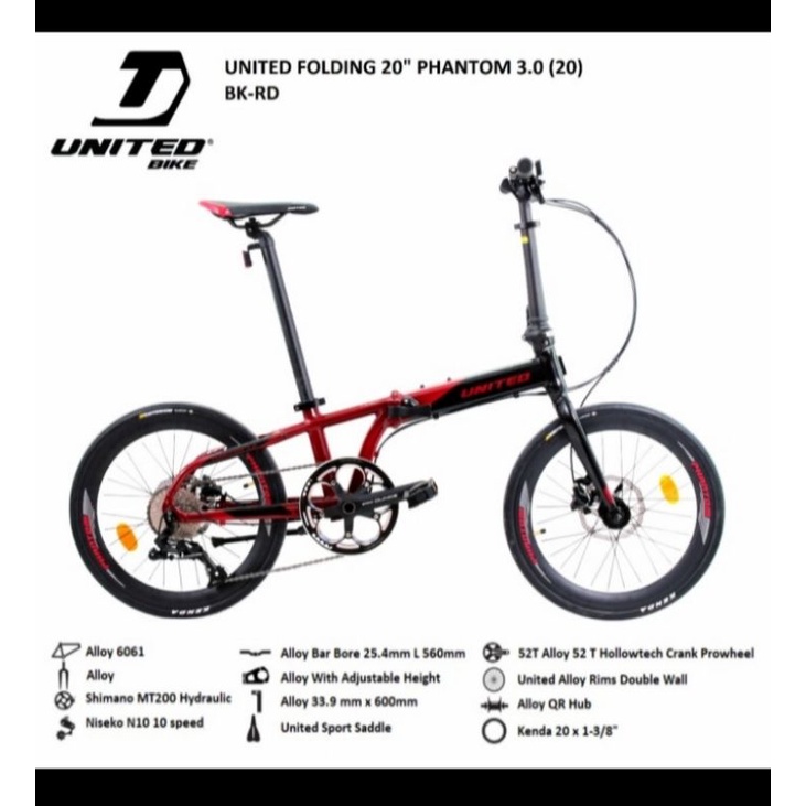 FoldingBike/Sepeda Lipet 20 United Phantom