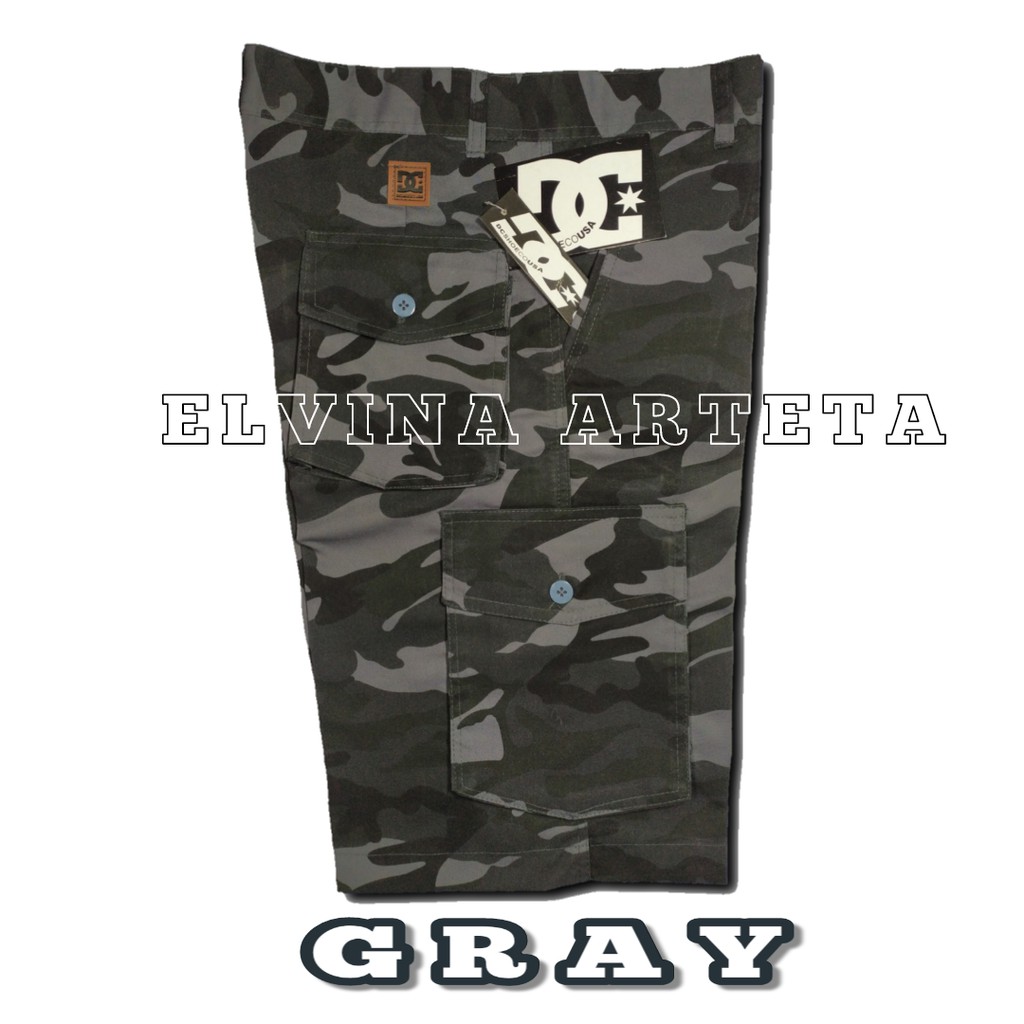 Celana Cargo Pendek Pria Surfing Distro Premium Army Loreng Size 27-38