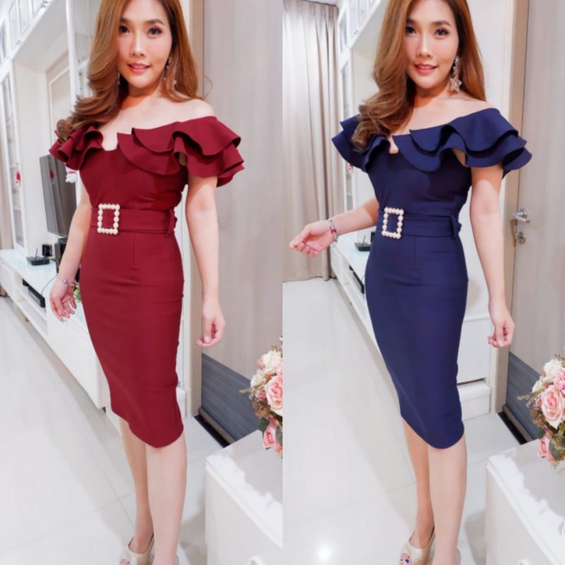 dress sexy 720/ dres sabrina/dress kantor/dress pesta/dress penyanyi/ dress import