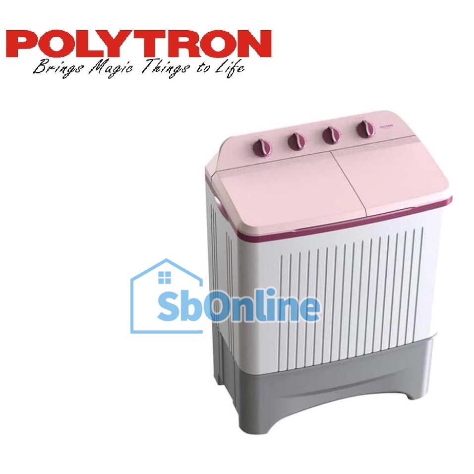 POLYTRON Mesin Cuci 2 Tabung 8 Kg - PWM 8363 P