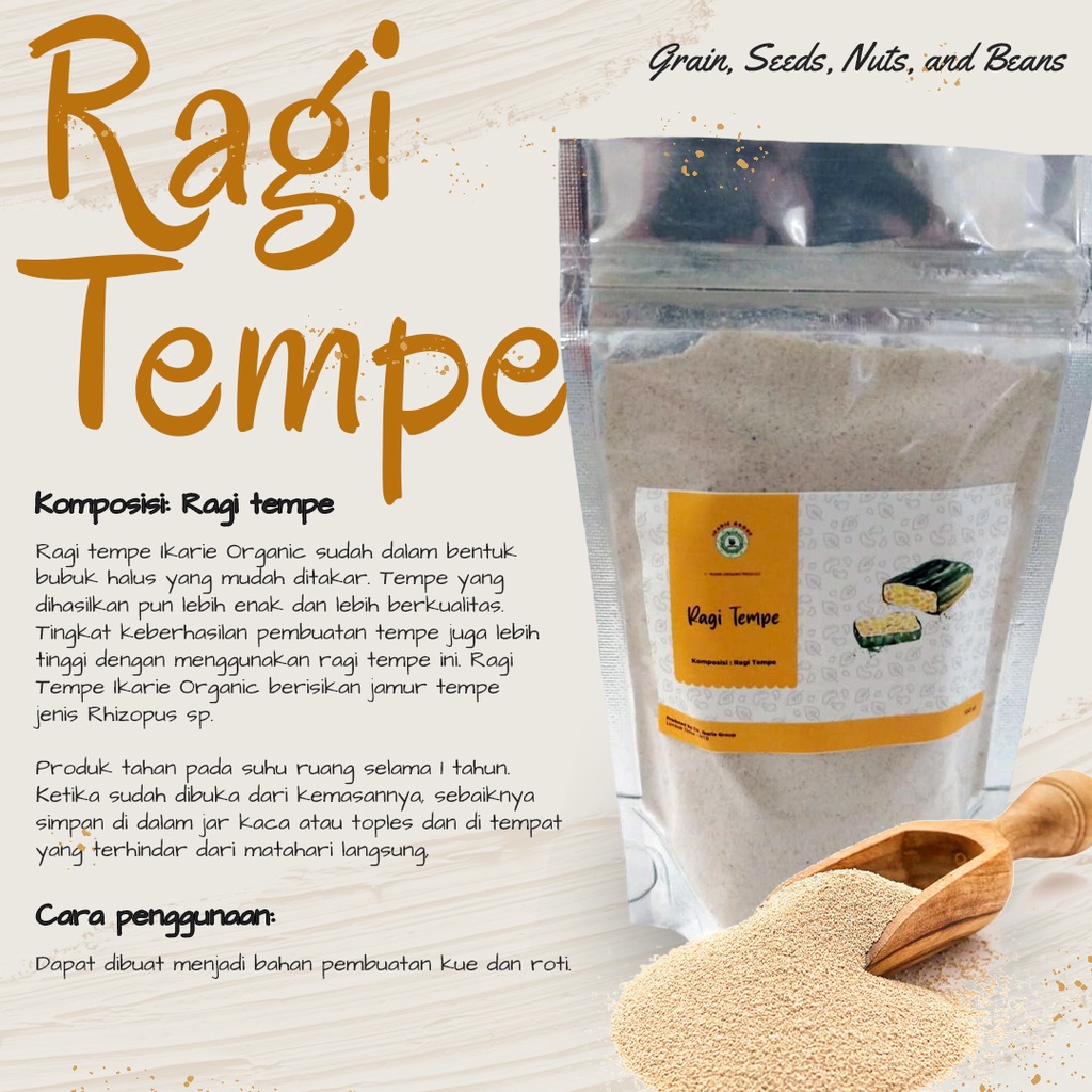 Ragi Tempe Ikarie Organic 100 gram