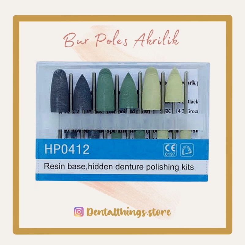 Bur poles akrilik resin / acrylic polishing kit