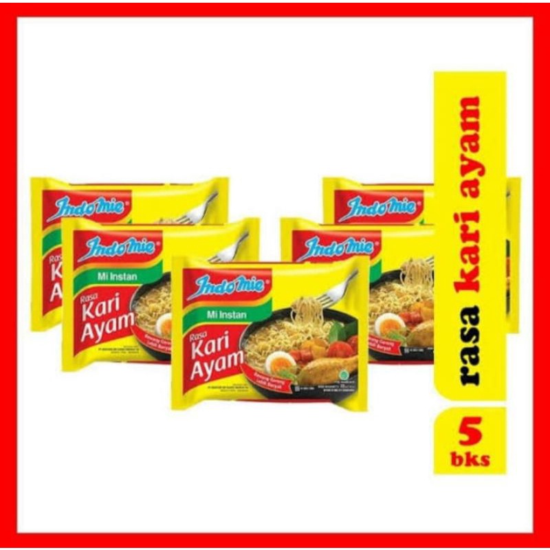 

Indomie kari ayam isi 5 biji