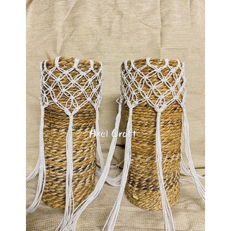 Vas Enceng Gondok Macrame / Vas Enceng Gondok