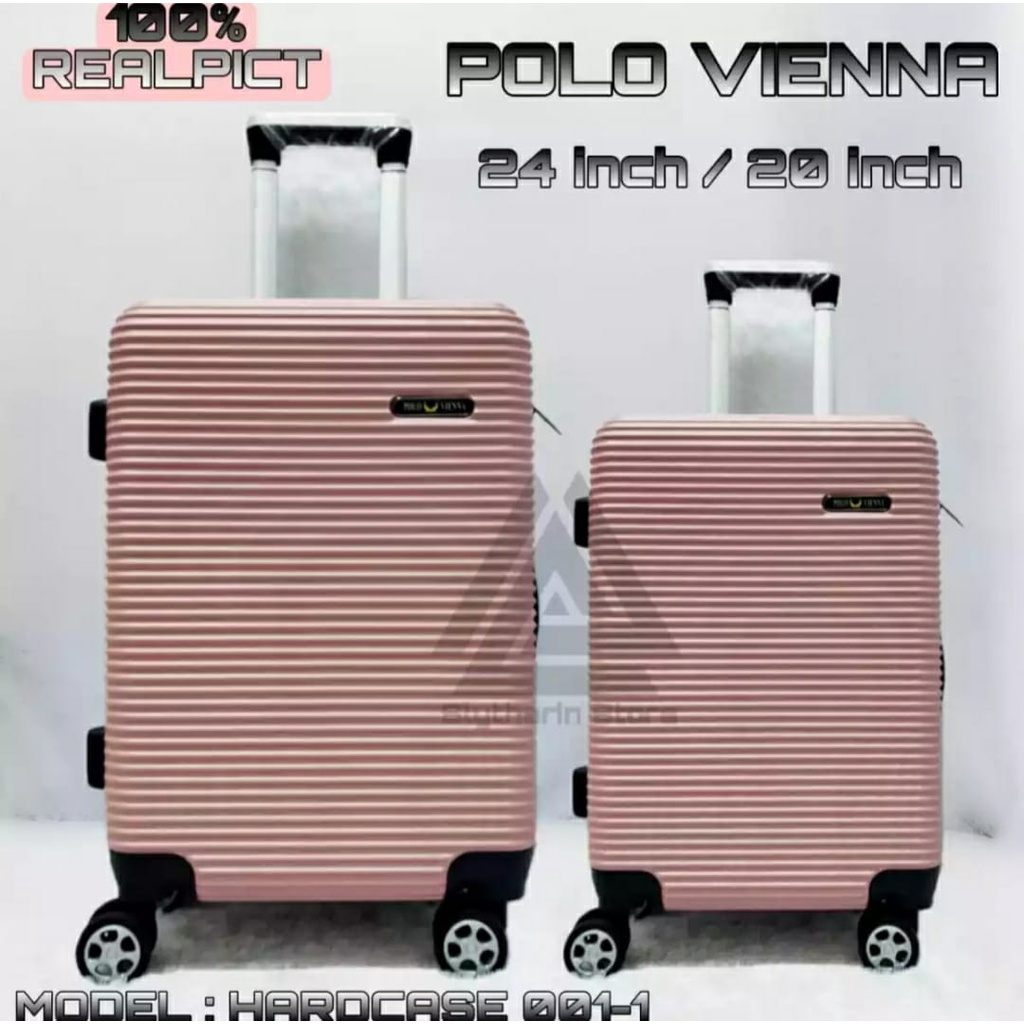 promo koper set ukuran 20inch 24inch beli 1 dapat 2 koper polo original polo vienna tidak mudah pecah