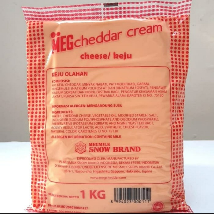 

Ee51F10 Meg Cheddar Cream Cheese 1Kg Filling Keju Krim Murah Grosir 6ddv