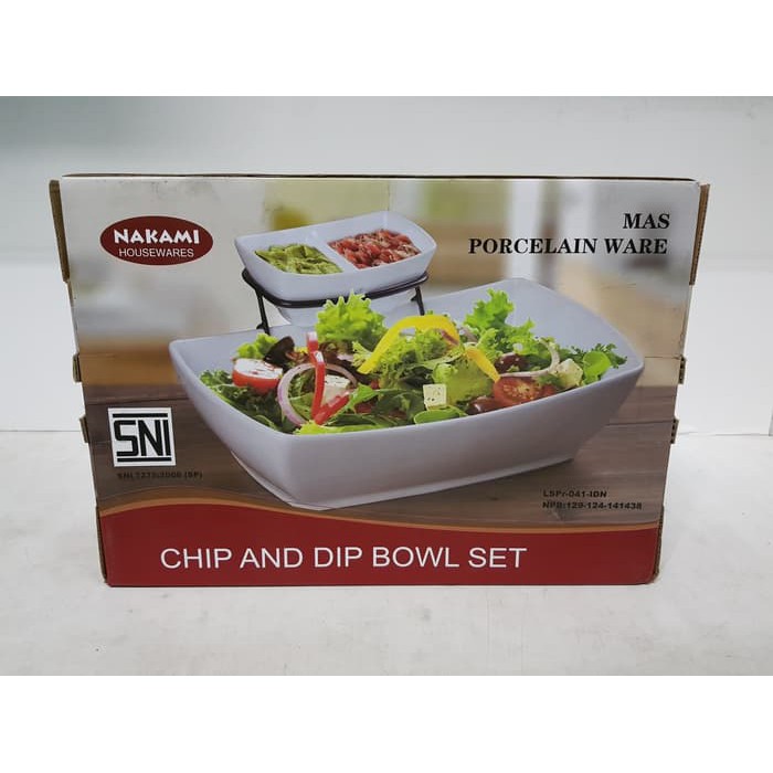 Nakami Chip and Dip Bowl Set - Serving Platter Tray
