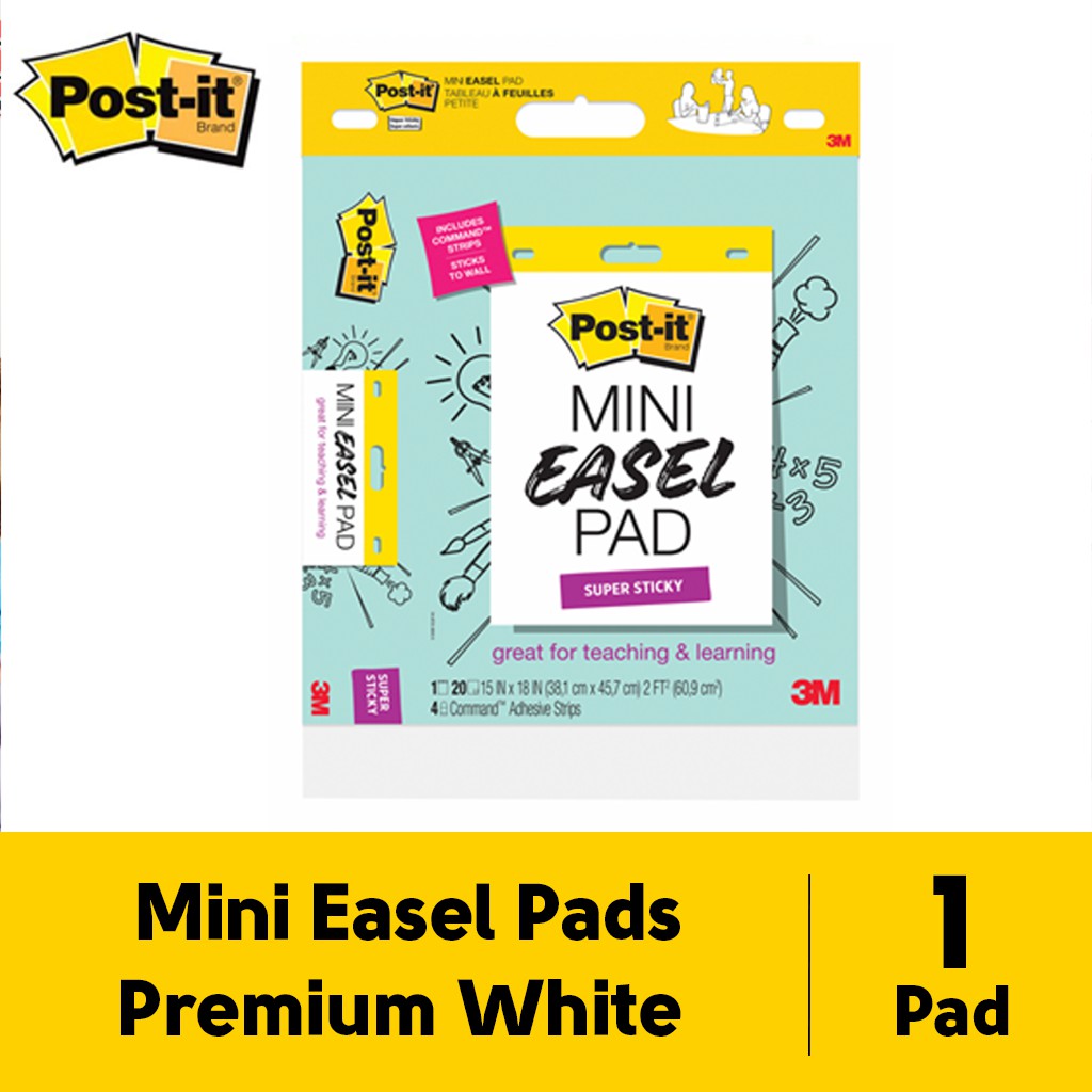 

Stiker Papan Tulis Tempel Post-it Mini Easel Pads Premium White 577SS