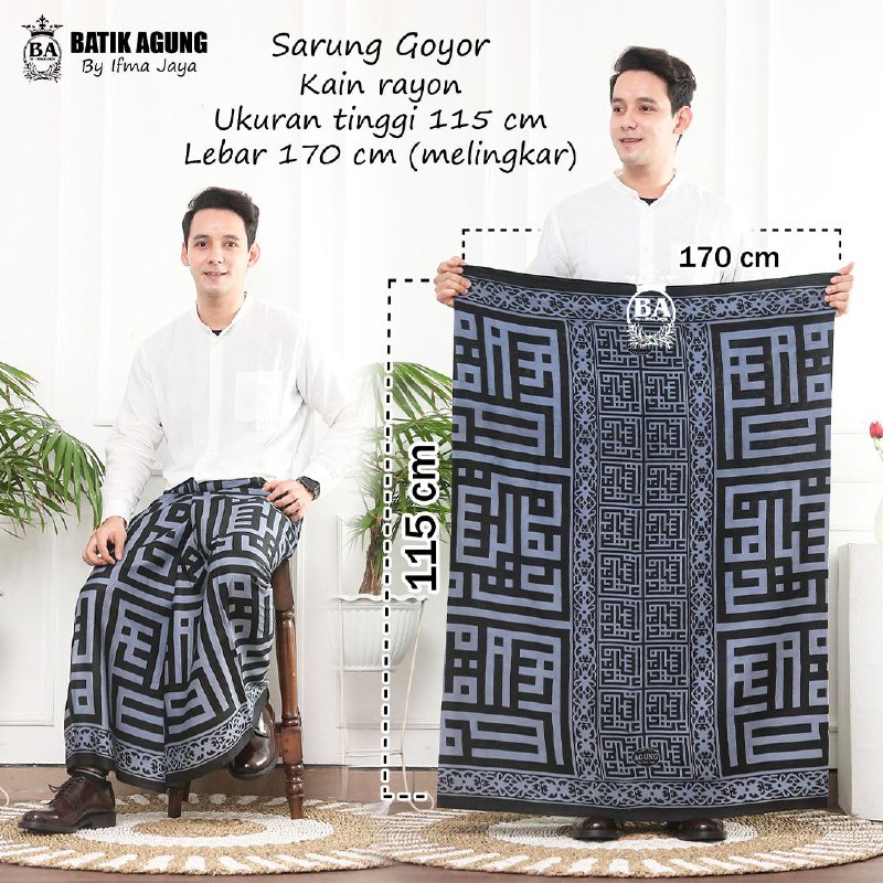 KAIN SARUNG BATIK KUFI KALIGRAFI KALI GRAFI SANTUNG RAYON REMAJA WANITA SARUNG BATIK PEKALONGAN SANTRI PUTRI UNTUK SERAGAM