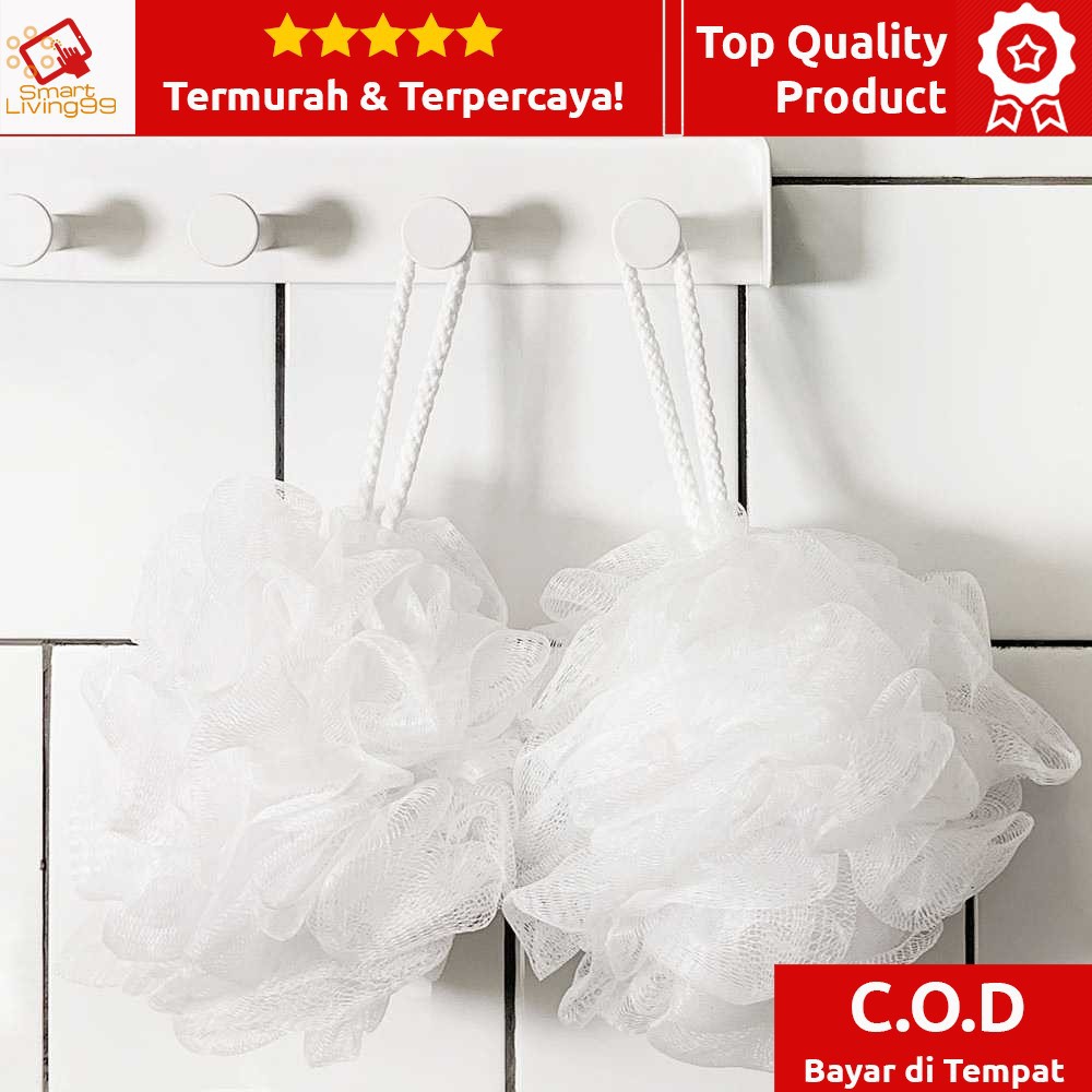 [SmartLiving99] Xiaomi Qualitell Sponge Mandi Shower Ball Cleaning Bath 2 PCS