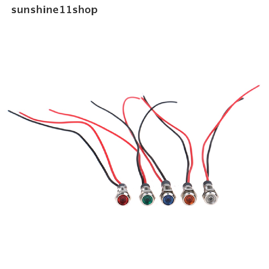 Sho 5x Lampu Indikator LED 12V-24V 6mm Untuk Panel Dasbor Mobil / Perahu