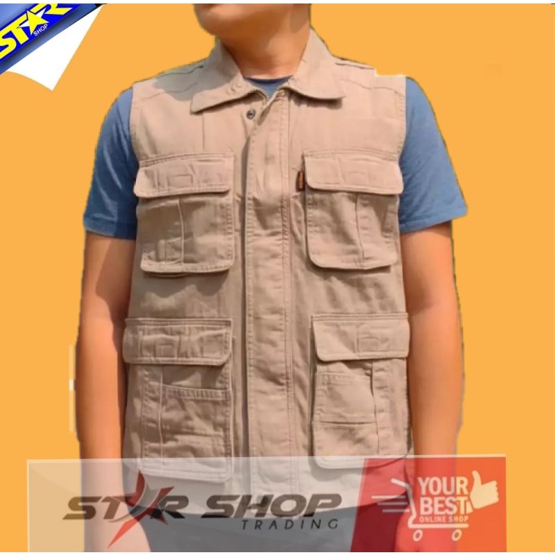 jaket rompi kanvas pria rompi katun rompi motor rompi tebal rompi murah rompi lapangan rompi seragam