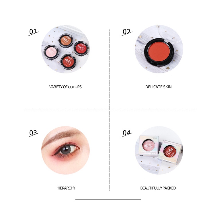 Mysterygirl - Colorina Palet Mini Eyeshadow Matte 1 Warna Eyeshadow Glitter Highlitter Mata STYLE Flash Sequined Korean Palette