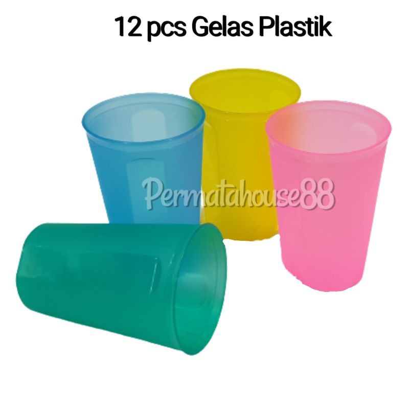 12PCS Gelas Plastik Alaska / Gelas Minum