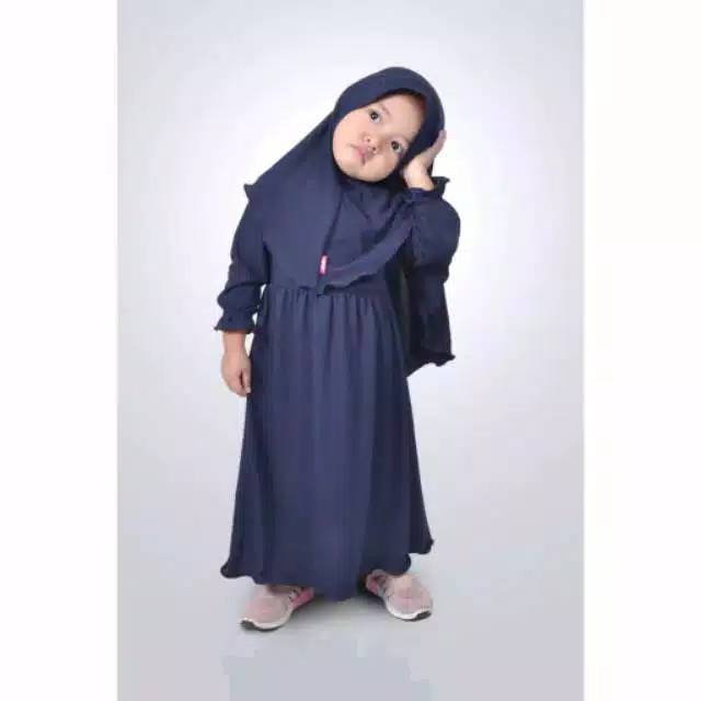 GAMIS  1SET maryam renda //FIOLA Anak // Pakaian Muslim anak Dgn Bahan Jersey Lembut adem dan street