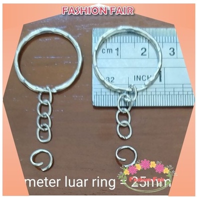 [IMPOR] FASHION FAIR - Ring Gantungan Kunci 25mm Rantai Gerigi - Ring