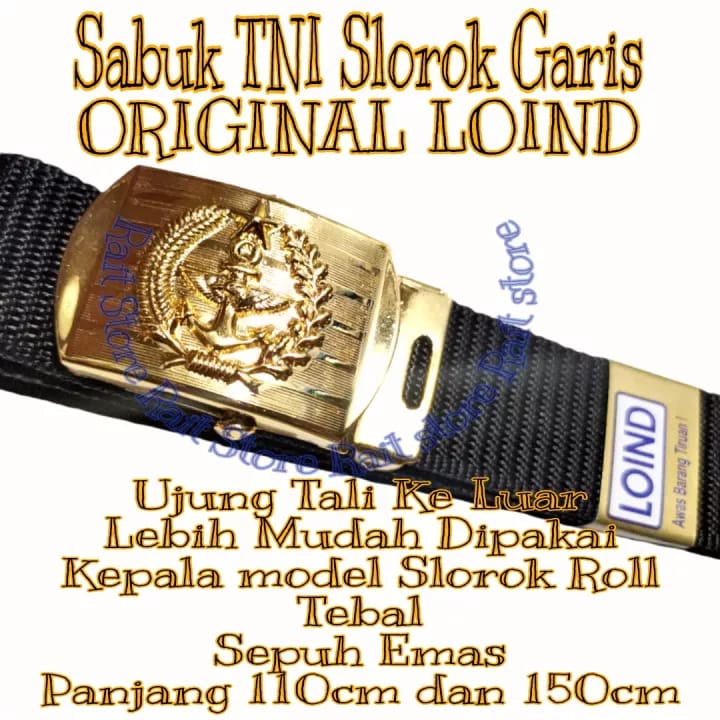 Sabuk / Ikat Pinggang TNI Slorok Merk Loind