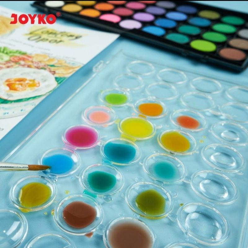 JOYKO WATERCOLOR SET 48 COLORS - COLOUR SET CAT AIR WC-3-48 WARNA