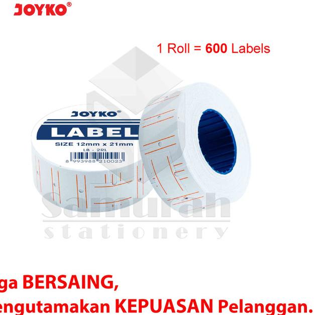 

♗ Kertas Label Rol LB-2RL Joyko 1 Baris / Price Label MX 5500m 1 Line ❂