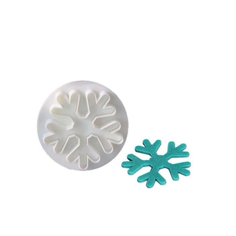 (Theredsunrisesiwy.Id) 3pcs / Set Cetakan Fondant Bentuk Snowflake Untuk Dekorasi Kue