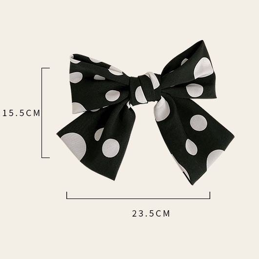 Jepit Rambut Pita Besar Polkadot Wanita Gaya Korea Aksesoris Rambut Fashion Import