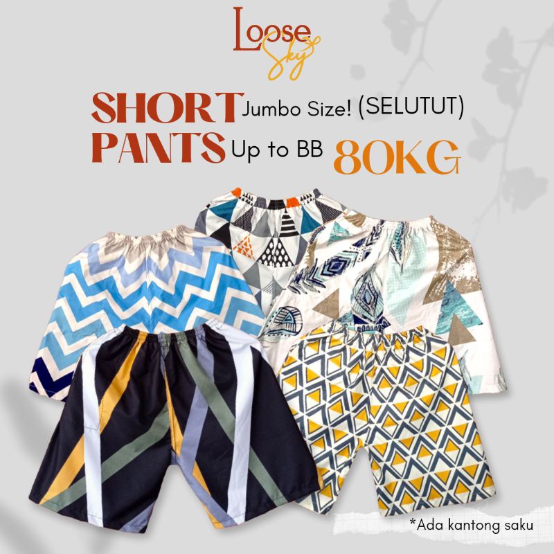 JUMBO Size - Celana Kolor dewasa pria wanita celana Pendek Santai Wanita Unisex Basic Polos Wanita C