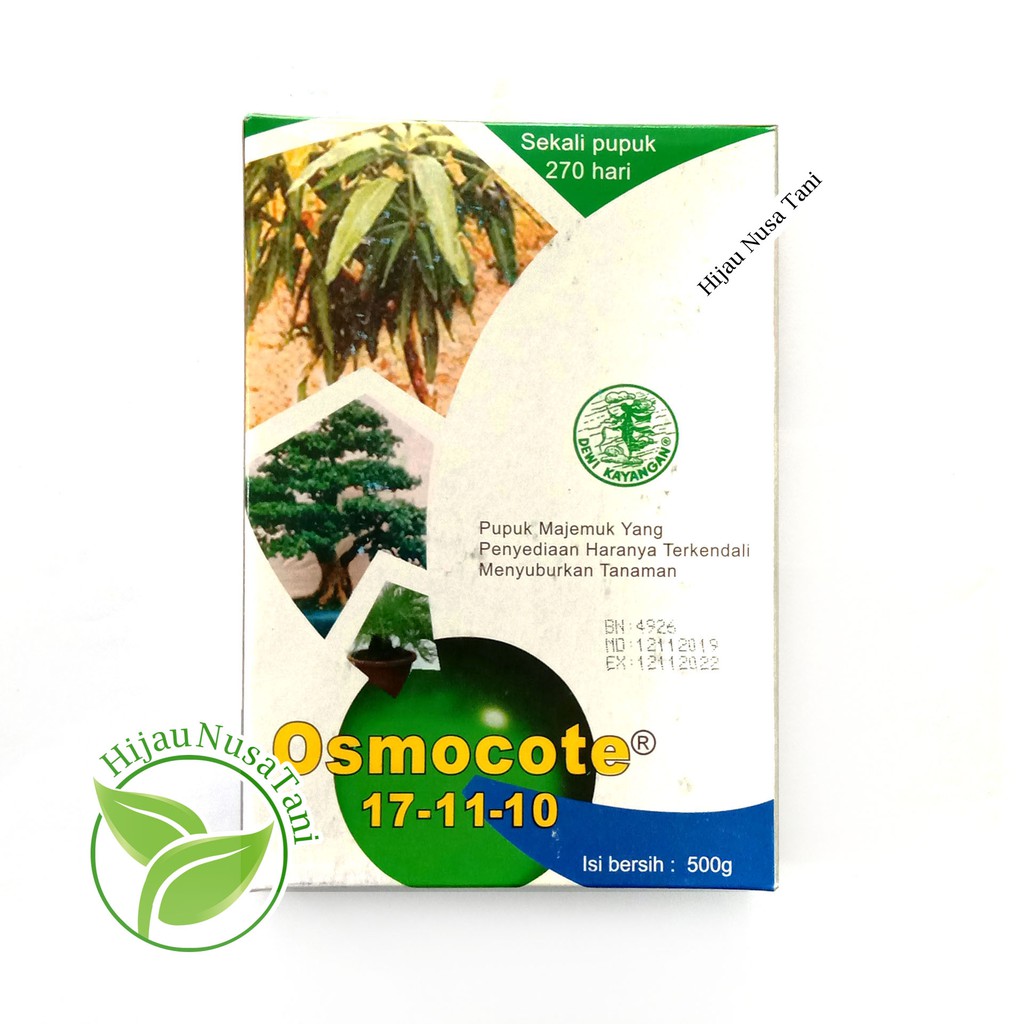 Pupuk OSMOCOTE 17-11-10 500 gram Dekastar Daun - ORIGINAL PACKING Slow Release Fertilizer Asli Pupuk
