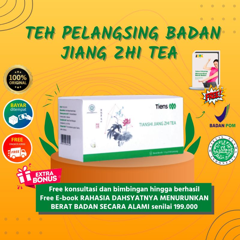 JIANG ZHI TEA TEH HIJAU TEH PELANGSING TEH DIET TEH DETOKS TEH HIJAU PELANGSING BADAN TIENS PELANGSI
