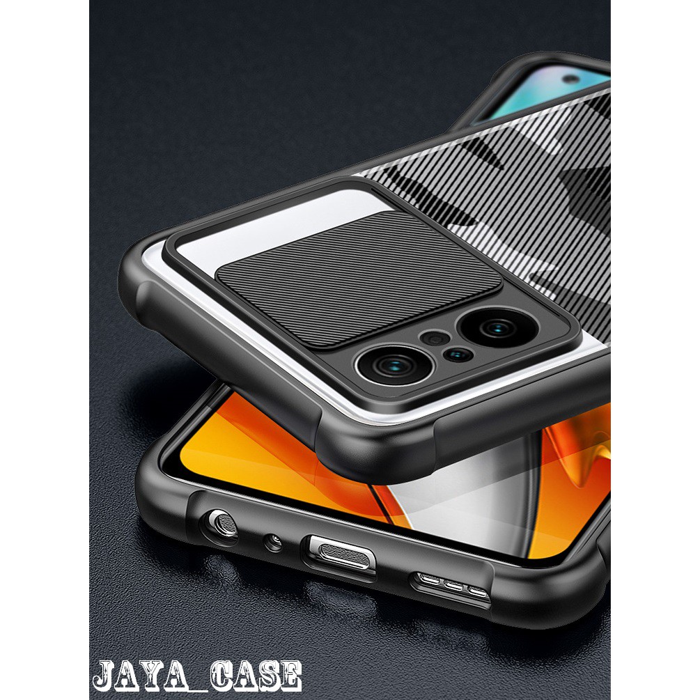 Hybrid Camouflage Camera Slide Case Poco F3 - Poco F3 Case Cover