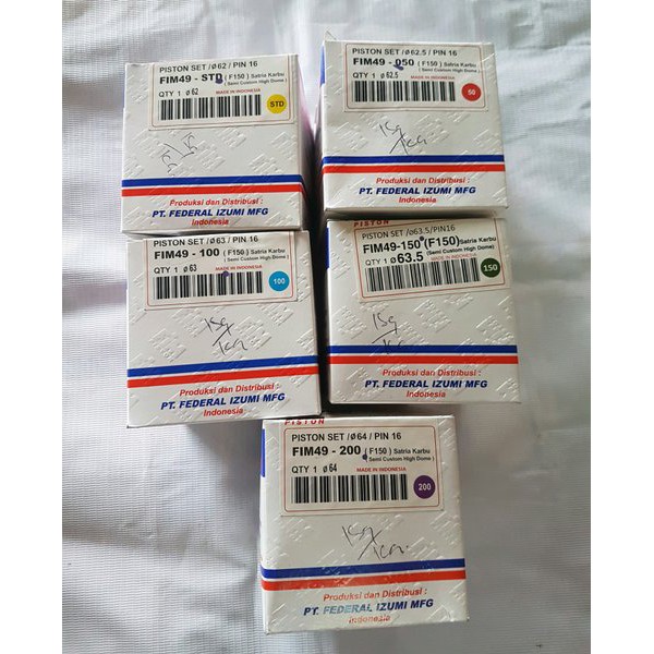 Piston kit Satria Fu 150 os 62 62.5 63 63.5 64 merk FIM