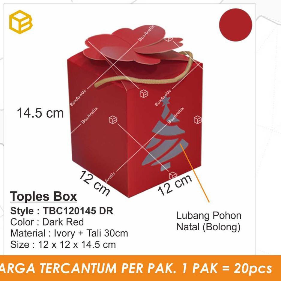 

SILAHKAN BELI!!! Natal / Christmas / Kotak / giftbox / Toplesbox / Cookies - TBC120145 (20 pcs)