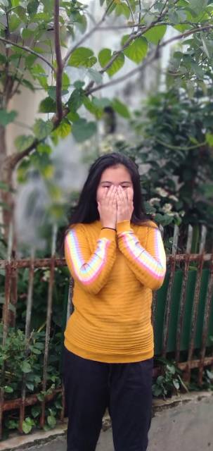 Sweater Rajut JALUR RAINBOW l Pakaian Rajut Wanita l Rajut Atasan Wanita l Rajut Murah #oblongrajut