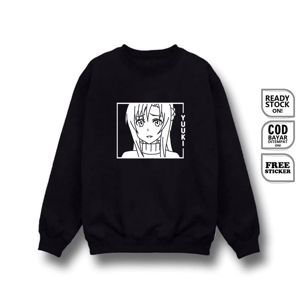 SWEATER WAIFU ANIME MANGA YUUKI ASUNA SWORD ART ONLINE TITANIA ERIKA WIBU OTAKU JAPAN CULTURE BAJU JEPANG KIRIGAYA KAZUTO ALICE ZUBERG KONNO EUGEO COSPLAY JEJEPANGAN - SIGN CLOTH