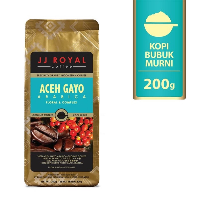 

JJ ROYAL Aceh Arabica Ground Bag 200g Kopi Bubuk Murni 200 gr