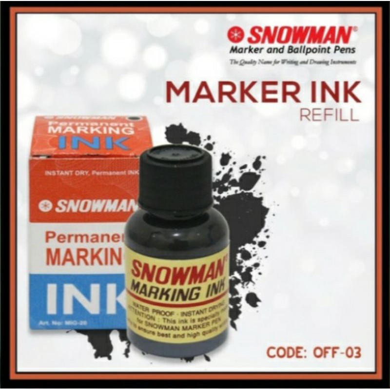 

refil tinta spidol snowman isi ulang