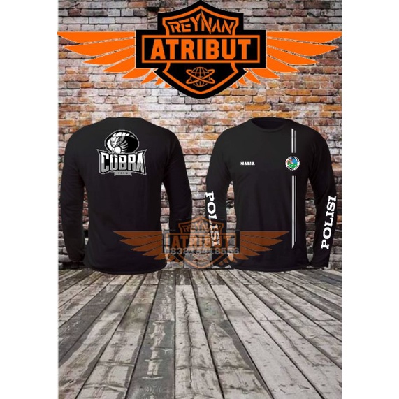 Kaos lengan panjang reserse polri team kobra/ kaos reserse team kobra