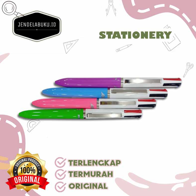 

BALLPOINT CETEKAN 4 WARNA FINE 0.7 A4C ZEBRA BARREL