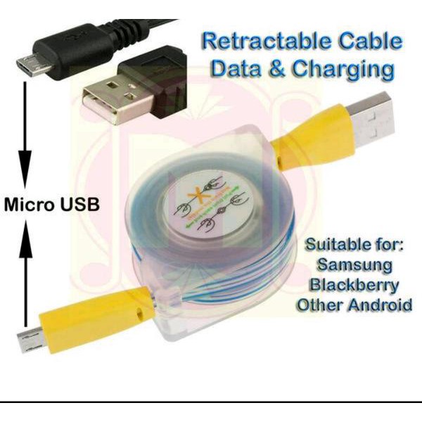 KABEL DATA TARIK BISA BUAT CAS HP USB DLL BISA MENYALA ADA LED (TIDAK ADA GARANSI)