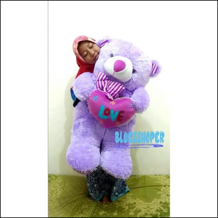 Boneka Teddy Bear Jumbo / Boneka Beruang Jumbo - Ungu