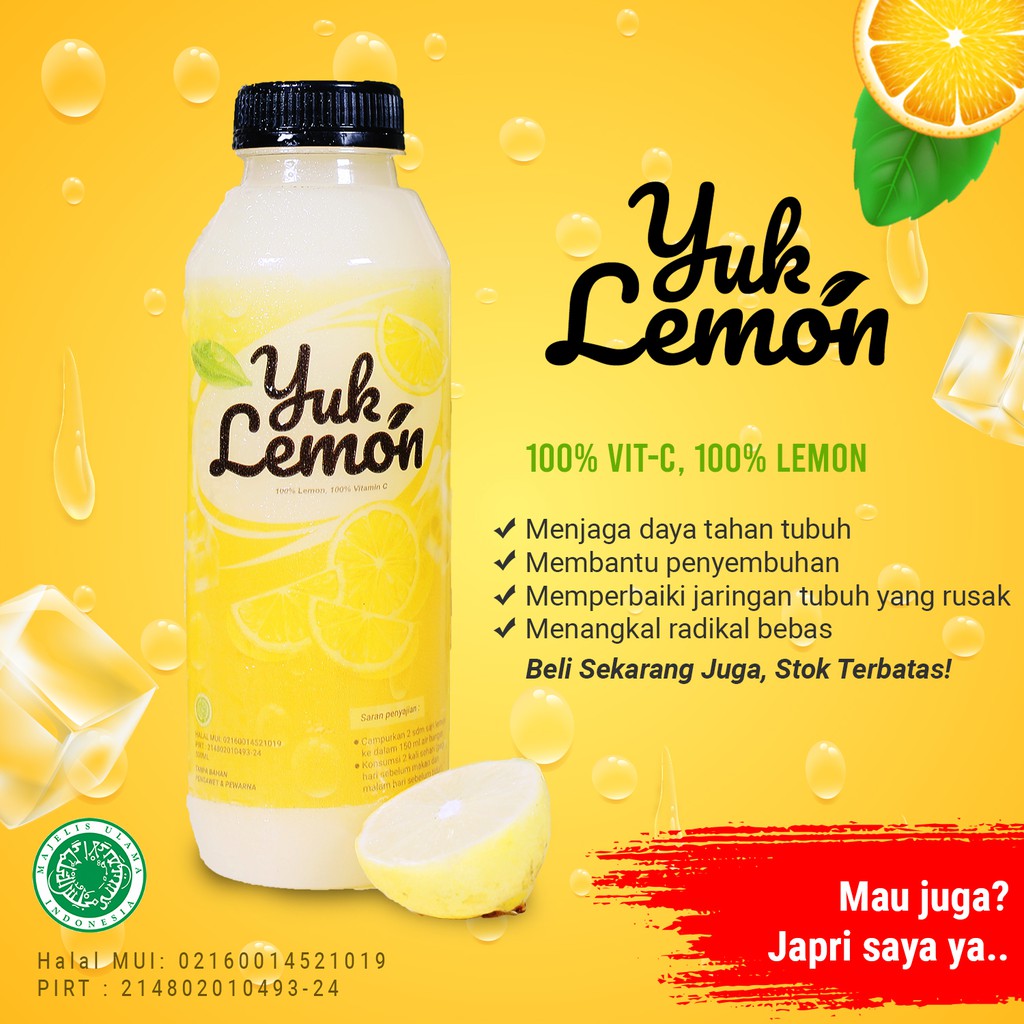 

SARI BUAH LEMON SEGAR MURNI